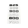 NIBOTT Zwart Silve Letters B25 30E 900 850 800 700 ABS Emblem Fit for Mercedes Benz Brabus E W212 W213 kofferbak Badge Logo Sticker (Color : Matte black, Size : B25)