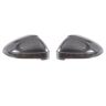 HEJIAL Zwart koolstofvezel Matzilveren zijspiegelkappen vervangen covers Alleen compatibel zonder dodehoekassistent (koolstofpatroon 2 stuks) Voor Audi S4 RS4 S5 RS5 2017-2023