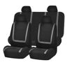 XIBANY Autostoelhoezen voor Abarth 500/500 Esseesse /500C/500C Esseesse 2008-2015, Volledige Set Autostoelhoes, Antislip Comfortabele, Ademende Stoelbeschermingshoezen Voor en Achter,C Grey