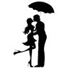 BOKNI 10.1 * 16.6CM Romantic Dance In The Rain Kissing Car Stickers Fashion Car Ddecals Vinyl Surface