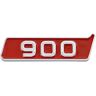 NIBOTT 3d ABS Rood Zwart 700 800 900 Logo Letters Auto Embleem Badge Fit for Mercedes G500 350 Brabus 700 800 900 Sticker Accessoires (Color : 900 Red Silver)