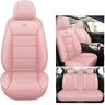 ZMLYQ autostoelhoes met 5 stoelen geschikt voor Ren-ault Captur Captur Captur S Clio Clio 4 Clio 4 S Clio 5 Duster Violawaterdicht/leer, roze