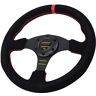 KAMIAK Deep Dish Stuurwiel, Flat Drift Stuurwiel 13 "330mm Racing Platte Stuurwiel Auto Universele Lederen Racing Stuurwiel