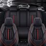 HAIYUN Autostoelhoezen voor Toyota Proace I/Proace II/PROACE Verso 2013-2022 2023 2024, waterdicht leer, complete stoelen, beschermkussens, accessoires, 5-zits voor en achter,A-Black
