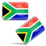 Biomar Labs ® 2 x 3D gel siliconen stickers Zuid-Afrikaanse vlag Zuid-Afrika Afrikaanse vlag Zuid-Afrikaanse vlag Zuid-Afrika vlag ZA auto motorfiets fiets raam deur PC tablet laptop F 76