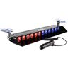 Sidaqi 12-LED Rood & Blauw Verkeerslicht Flitsbalk met 14 Flitspatronen LED Wetshandhaving Noodgevaar Waarschuwingslicht LED Voorruit/Dak/Dashboard Stroboscoop