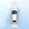 LRYQ Auto voorruit zonneschermhoes voor Suzuki Swace/Swace Comfort+ 2020 2021 2022 2023 2024, zonnescherm voorruit vizier voorruit opvouwbaar UV-beschermingsgordijn, C small + back