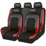 ZNQRY 9 Stks Auto Stoelhoezen Voor Alfa Romeo MiTo (955) Mito/Giulia Quadrifoglio QV/Brera (Type 939) V6/Q4/JTDM/JTS 5-Seats Hoofdsteun Covers Voor Achterbank Protectors Kussen,Red