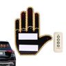 LONGSAO The Glogesture LED Hand Sign，Glogesture Hand Light for Car，2024 New LED Hand Sign for Car，Glogesture Hand Light to Avoid Incidents，Fun Car Finger Light with Remote. (Men's)
