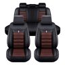LECREA Autostoelhoezenset voor Hyundai Kona/Kona Hybrid/Kona Electric/Kona N SUV 2018-2023, PU Lederen Autostoelhoes voor Alle Weersomstandigheden, 5 Zits Autostoelbeschermer voor en Achter