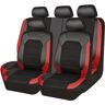 NICONC Autostoelhoezen voor Leon Mk2 Leon Mk3 Leon 1 Leon 2 Leon 3 Leon 5F Leon FR Universele autostoelhoes vijfdelige set, rood