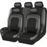 ACRUZ 9-delige autostoelhoes complete set voor Skoda Octavia Rs Skoda Kodiaq Skoda Superb Skoda Fabia, complete set en achter antislip comfortabele ademende stoelhoezen accessoires,B-Grey