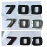 NIBOTT Letters Nummer Kofferbakemblemen 7 0 0 Embleem Geschikt for BRABUS 700 Chroom Mat Glanzend Zwart (Color : 700 matte black)