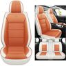 RWTECH Autostoelhoezen voor de auto, universele set voor Skoda Kamiq Superba 2 Superba 3 Superba 3 Superba 3V Yeti Octavia 5E tuning auto-accessoires, oranje kleur