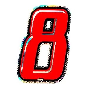 Generic - Nr8-Holo-Red-10 - Rood - Number plate sticker Generic - Nr8-Holo-Red-10 - Rood - Number plate sticker