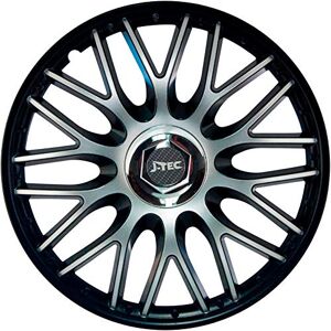 J-Tec Orden 14" Velgdeksel - Zwart, Chromringen J-Tec Orden 14" Velgdeksel - Zwart, Chromringen