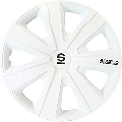 Sparco Palermo 14-inch Wit Velgenkapset - 4-delig set Sparco Palermo 14-inch Wit Velgenkapset - 4-delig set