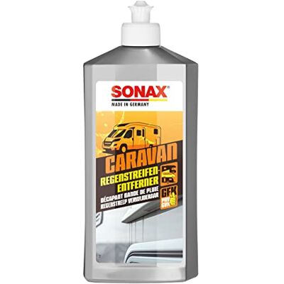 SONAX CARAVAN RegenstreepVerwijderaar (500 ml) is een intensieve reiniger met schuurmiddelen voor het verwijderen van regenstrepen Art-Nr.07182000 SONAX CARAVAN RegenstreepVerwijderaar (500 ml) is een intensieve reiniger met schuurmiddelen voor het verwijderen van regenstrepen Art-Nr.07182000