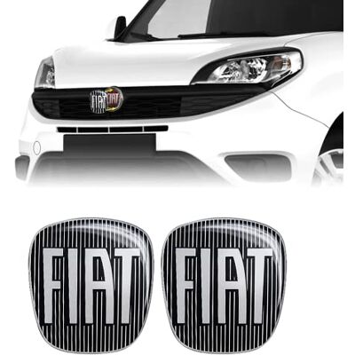 Fiat Doblò Zwarte 3D Logo Stickers - Auto Stickers Fiat Doblò Zwarte 3D Logo Stickers - Auto Stickers