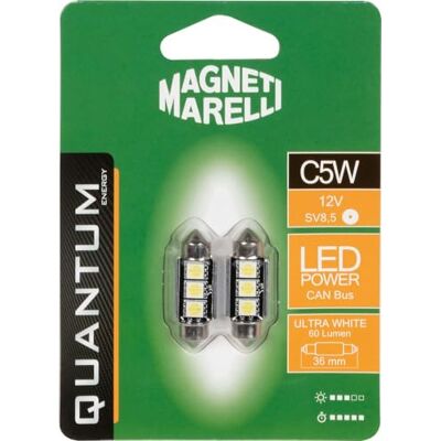 MAGNETI MARELLI Quantum Energy LED autolampen - 36mm 12V MAGNETI MARELLI Quantum Energy LED autolampen - 36mm 12V