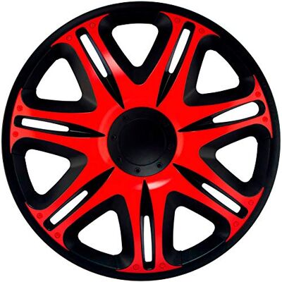 J-Tec - Nascar 15-inch - Zwart/Rood - Velgdeksels J-Tec - Nascar 15-inch - Zwart/Rood - Velgdeksels