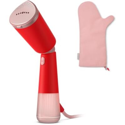 Philips Handheld Kledingstomer 5000 verstelbare kop, snelle opwarming Slank ontwerp verticaal en horizontaal stomen, Eco & Max, veilig voor delicate stoffen, oranje rood (STH5020/40) Philips Handheld Kledingstomer 5000 verstelbare kop, snelle opwarming Slank ontwerp verticaal en horizontaal stomen, Eco & Max, veilig voor delicate stoffen, oranje rood (STH5020/40)