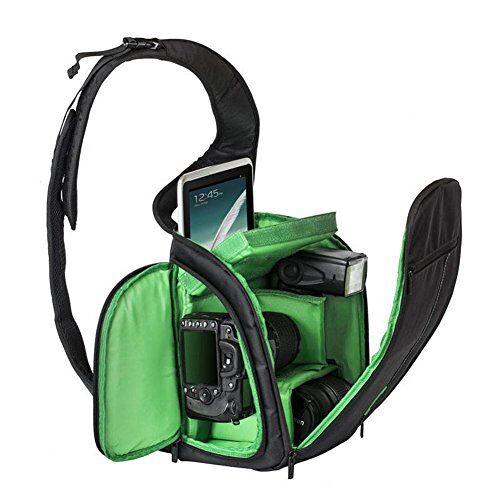 DRF Cameratas SLR Camera iPad Sling Bag rugzak waterdicht #BG-252 (groen)