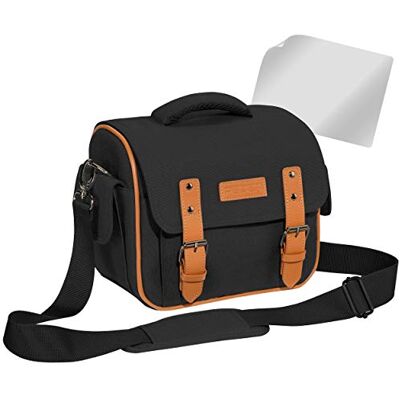 PEDEA DSLR-cameratas "Vintage" met displaybeschermfolie voor Canon EOS 5D 5D Mark II 400D 2000D / Nikon D60 D80 D90 D3100 D3200 D3300 D3400 D5300 D7100 / Pentax K 30 K 50 K 50 K 500 K 500 0, maat XL PEDEA DSLR-cameratas "Vintage" met displaybeschermfolie voor Canon EOS 5D 5D Mark II 400D 2000D / Nikon D60 D80 D90 D3100 D3200 D3300 D3400 D5300 D7100 / Pentax K 30 K 50 K 50 K 500 K 500 0, maat XL