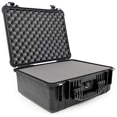 PELI 1550 Stootbestendige Koffer Voor Complete Dslr-Uitrusting, Studioflitser E.A. Kwetsbaar Apparatuur, Ip67 Waterdicht, Capaciteit: 33L, Gemaakt In Duitsland, Met Aanpasbaar Plukschuim, Kleur: Zwart PELI 1550 Stootbestendige Koffer Voor Complete Dslr-Uitrusting, Studioflitser E.A. Kwetsbaar Apparatuur, Ip67 Waterdicht, Capaciteit: 33L, Gemaakt In Duitsland, Met Aanpasbaar Plukschuim, Kleur: Zwart
