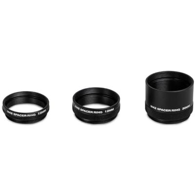 Celestron 93618 M42 Afstandsringenpakket met afstandsringen van 7,5 mm, 12 mm en 30 mm voor aanpassen van backfocus tussen camera en telescoop, Zwart Celestron 93618 M42 Afstandsringenpakket met afstandsringen van 7,5 mm, 12 mm en 30 mm voor aanpassen van backfocus tussen camera en telescoop, Zwart