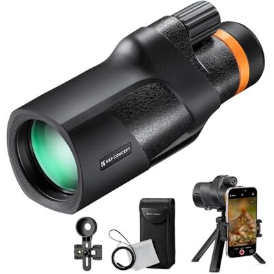 K&F CONCEPT 12x50 HD monoculaire telescoop IP68 waterdichte mobiele telefoontelescoop met Arca-interface met telefoonclip en statief voor vogels kijken, jagen, wandelen, concerten K&F CONCEPT 12x50 HD monoculaire telescoop IP68 waterdichte mobiele telefoontelescoop met Arca-interface met telefoonclip en statief voor vogels kijken, jagen, wandelen, concerten