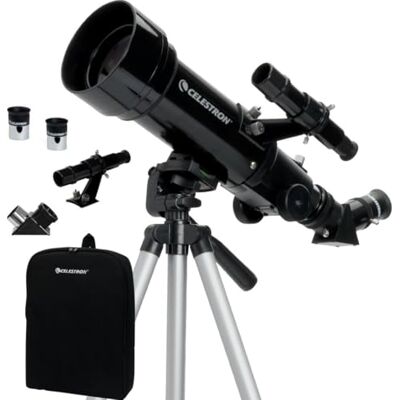 Celestron 21035-ADS Travel Scope 70 Refractor Telescope Kit with Backpack, Black (Amazon Exclusive Including Additional 4mm Eyepiece and 3x Barlow Lens) Celestron 21035-ADS Travel Scope 70 Refractor Telescope Kit with Backpack, Black (Amazon Exclusive Including Additional 4mm Eyepiece and 3x Barlow Lens)