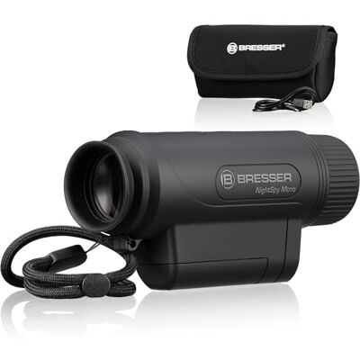 BRESSER NightSpy Mono Nachtzichtapparaat Digitaal met IR-Verlichting & Camera 2X Optische Vergroting, 100m Nachtzicht Bereik incl. Batterij & Tas BRESSER NightSpy Mono Nachtzichtapparaat Digitaal met IR-Verlichting & Camera 2X Optische Vergroting, 100m Nachtzicht Bereik incl. Batterij & Tas
