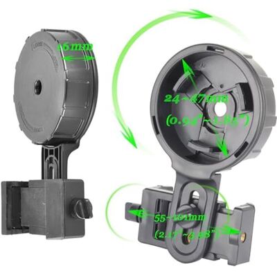 Gosky Telescopische telefoonadapter, snelle uitlijning telefoon digiscoping adapterhouder compatibel met spotting scope verrekijker, monoculair, past op bijna alle merken smartphones (groot) Gosky Telescopische telefoonadapter, snelle uitlijning telefoon digiscoping adapterhouder compatibel met spotting scope verrekijker, monoculair, past op bijna alle merken smartphones (groot)
