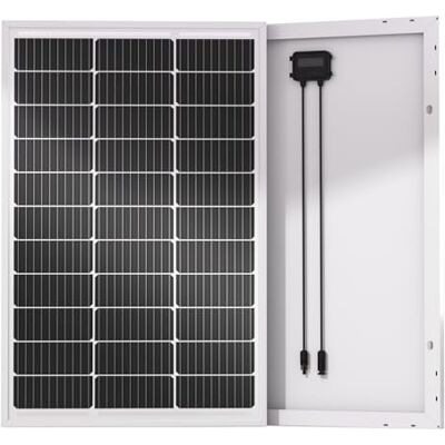 ECO-WORTHY Zonnepaneel van 100 W, monokristallijn, 12 V zonnepaneel met aluminium frame, geschikt voor 12 V batterijen, boot, camper, tuinhuisje, huis ECO-WORTHY Zonnepaneel van 100 W, monokristallijn, 12 V zonnepaneel met aluminium frame, geschikt voor 12 V batterijen, boot, camper, tuinhuisje, huis