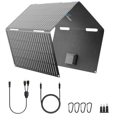 Ecosonique Technology Ecosonique Draagbaar zonnepaneel, 60 W, opvouwbaar en compact, ETFE 23% efficiëntie, USB-C PD3.0 en USB-A QC3.0 snelladen, 18 V DC-uitgang, voor powerstation, camping, noodgevallen, off-grid Ecosonique Technology Ecosonique Draagbaar zonnepaneel, 60 W, opvouwbaar en compact, ETFE 23% efficiëntie, USB-C PD3.0 en USB-A QC3.0 snelladen, 18 V DC-uitgang, voor powerstation, camping, noodgevallen, off-grid