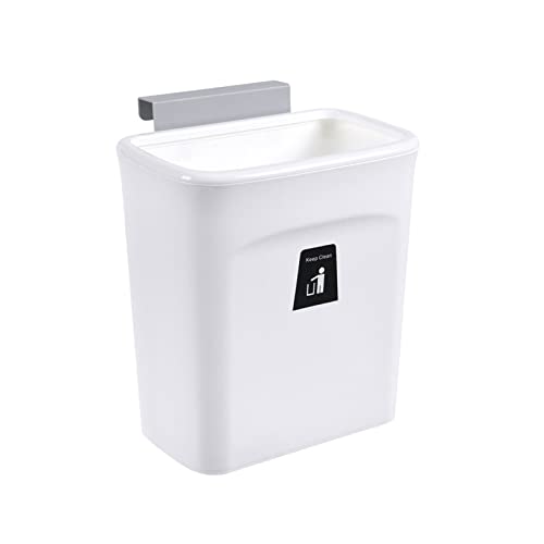 ASADFDAA Vuilnisbak Product opvouwbare keuken vuilnisbak keukenkast vuilnis deur hangende vuilnisbak auto vuilnisbak toilet vuilnis afvalopslag (Color : White)