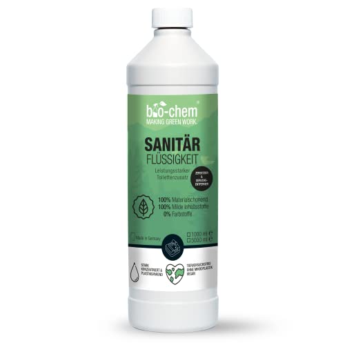 bio-chem CLEANTEC bio-chem sanitair additief/organische sanitaire vloeistof voor campingtoiletten 1 L concentraat voor camping toiletten, chemische toiletvloeistoffen en mobiele toiletten