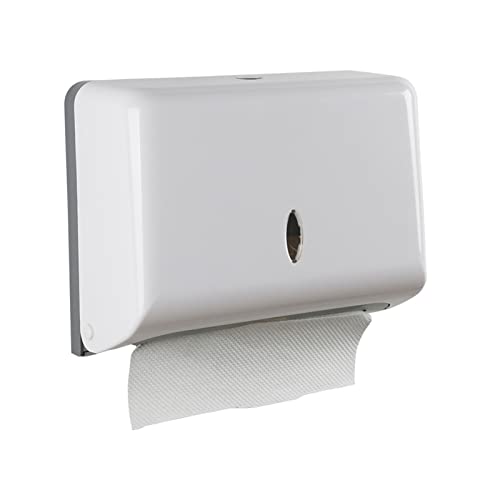 LIZEALUCKY Papieren handdoekdispensers, commerciële toiletpapierdispensers, wandmontage papieren handdoekenrek, papieren handdoekdispenser (wit)
