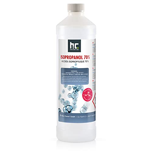 Höfer Chemie 6 x 1 L Isopropanol 70% IPA Isopropylalcohol perfect als oplos- en ontvettingsmiddel nagelreiniger, schermreiniger, ontvetter