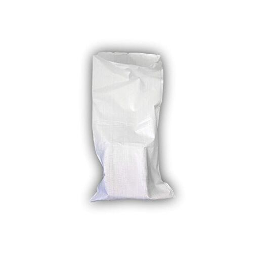 PLAST (Pack van 10) 60 x 100 cm, PP polytheen geweven zakken witte polypropyleen zakken pakket afvalverwijdering (10)