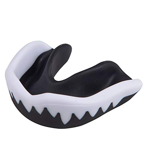 JZGDX K-Shark sportmondbeschermer, op maat gemaakte en smaakloze sportmondbeschermer for voetbal, basketbal, lacrosse, ijshockey, boksen, voetbal, enz. Latexvrij, BPA-vrij en PVC-vrij./124/2129