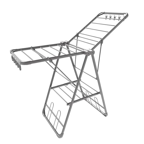 JMDNTQ Droogrekken met 3 niveaus, wasrekken voor het drogen van kleding Opvouwbaar draagbaar, wasdroogrekhanger, wasrek voor binnen en buiten (160cm)