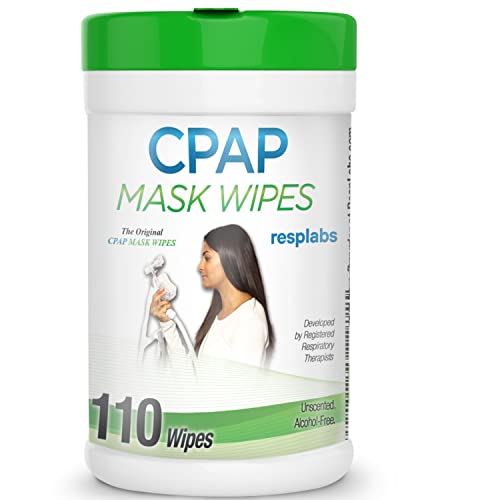 RespLabs Medical Inc. resplabs CPAP Mask Wipes CPAP Cleaner for All Masks, Cushions, Supplies, and Accessories, Unscented and Alcohol-free 110 Pack