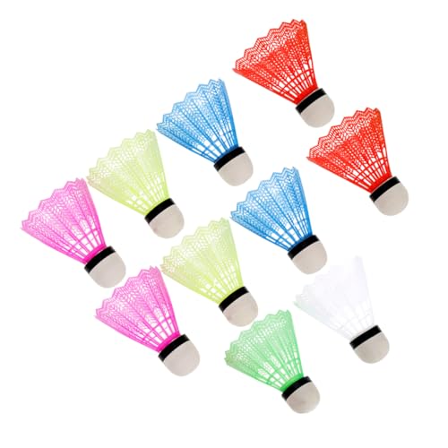 Sosoport 24 Stuks Kinderbadminton Badmintonnen Trainen Shuttle Nylon Professioneel Shuttles Birdies Shuttle Schuim Badminton Metalen Handgreep Voor Scooterrem Badminton Shuttle Zweet Pak