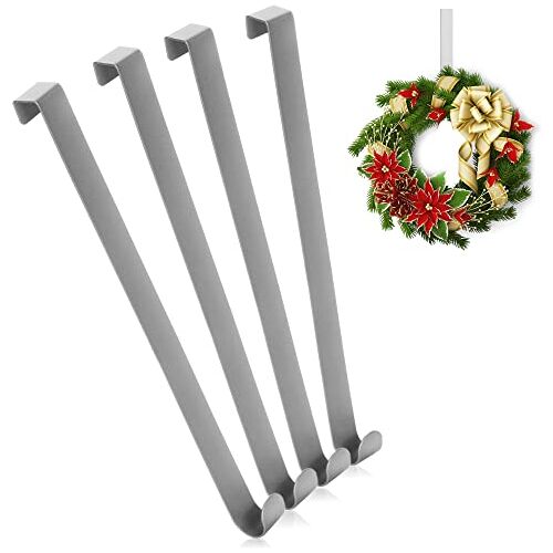 com-four ® 4x haken voor deurkrans deurhaak voor krans deurkranshaak van metaal decoratieve kranshanger voor voordeur voor buiten 26 cm