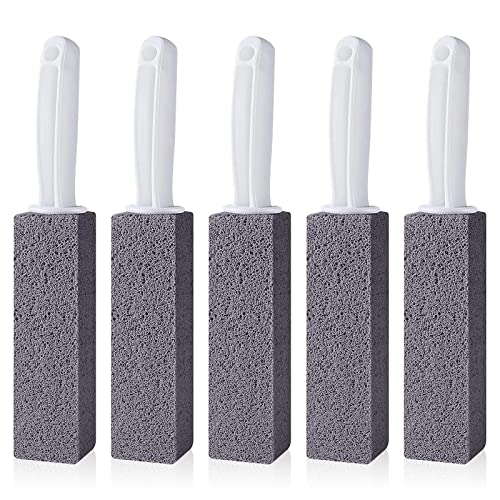 Acboor Puimsteen, 5 stuks puimsteen toiletreiniger Cleaning Block WC, toiletreinigingssteen met handvat, poetssteen, diepe vlekken en harde watermarkering, reinigingssteen