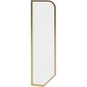 NAKEAH Urinoir scheidingsscherm, wandgemonteerde toiletscheiding, winkelcentrum restaurant privacy scheidingsscherm (Color : Gold, Size : 15.7x43.3in)