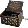 MANDDLAB Muziekbox van hout, Can't Help Falling in Love, box met antieke gravures, voor houten muziekbox Love One