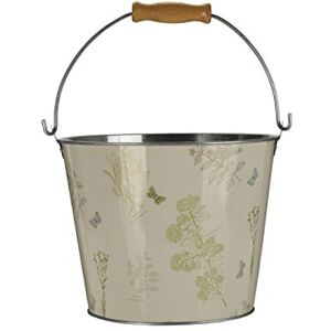 Premier Housewares Jardin Ronde emmer met handvat, natuurlijk/groen, 5 liter, 23x23x20,5 cm Premier Housewares Jardin Ronde emmer met handvat, natuurlijk/groen, 5 liter, 23x23x20,5 cm